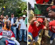Las marchas se desarrollan en contra y favor del gobierno del presidente Nicolás Maduro este miércoles 19 de abril del 2017. Foto: AFP