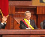El presidente de la República, Lenín Moreno durante su discurso de posesión. Foto: Pavel Calahorrano / ÚN
