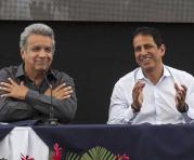 Lenín Moreno, presidente ecuatoriano en el sur de Guayaquil sector popular Cisne 2 calle 11 y la E. Foto: Enrique Pesantes / ÙN