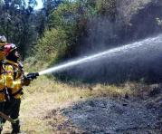 Un conato de incendio se produjo en el sector de Orquideas. Foto: Cortesía de los bomberos