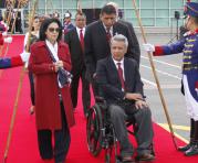 El presidente Lenín Moreno y su esposa Rocío González viajaron, ayer, para participar en la Asamblea de la ONU, en EE.UU. Foto: Cortesía Presidencia