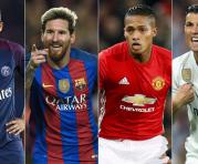 Neymar, Messi, Valencia y Ronaldo, estos rostros los verá en la UEFA Champions League. Foto: Agencias
