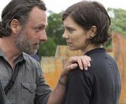 Andrew Lincoln (Rick) y Lauren Cohan (Maggie) en The Walking Dead (2010). Foto: IMDB