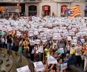 Miles de personas, en Barcelona, salieron a protestar el último sábado. Foto: Pau Barrena / AFP