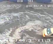 El ECU 911 alertó del taponamiento de alcantarillas producidas por la presencia de lluvias en el sur de Quito. Foto: Captura de pantalla