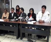 Los asambleístas dieron una rueda de prensa respecto al tema de los Quito Cables. Foto: Daniel Romero