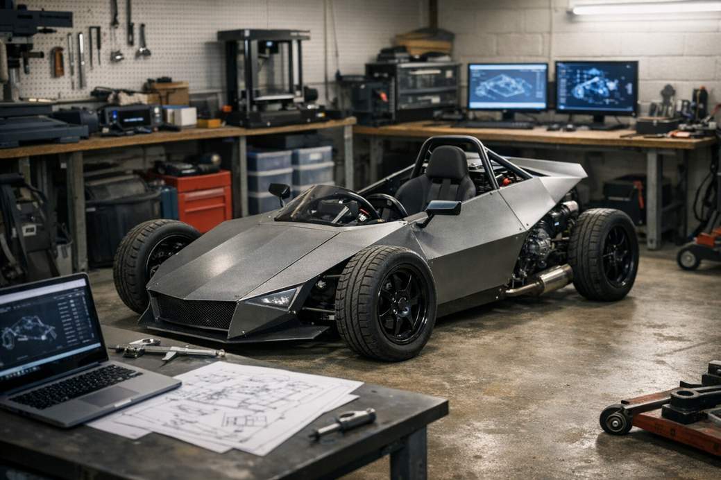 Gasolini AR1: coche deportivo monoplaza fabricado en un cobertizo