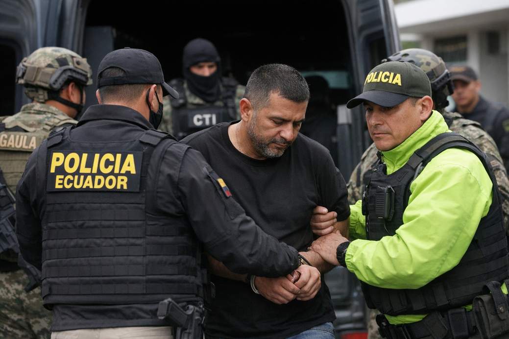 La Policía Nacional de Ecuador detiene a Eduardo Cecilio Vásquez Ortiz en Armenia